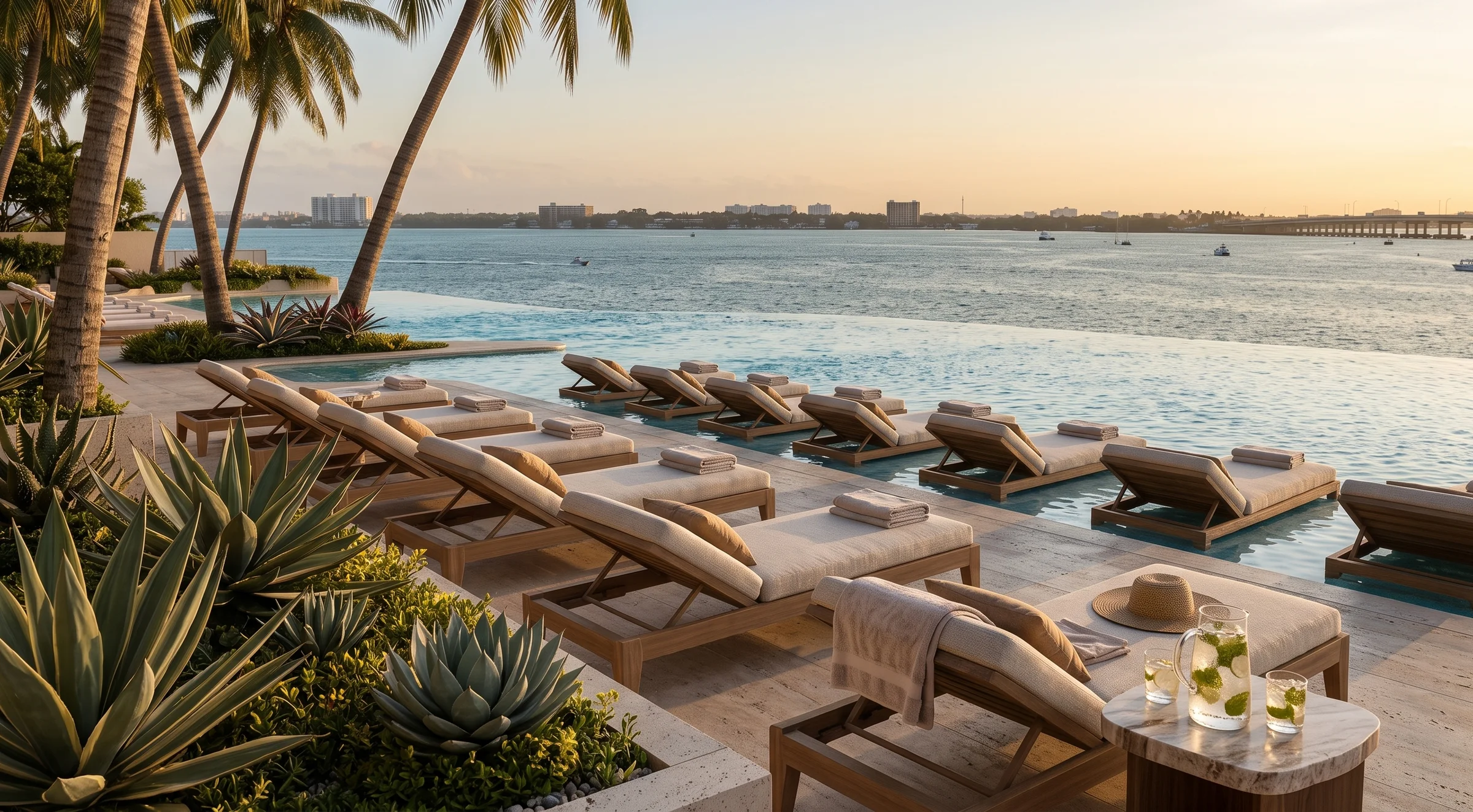 Coastal residences with lush landscaping in West Palm Beach