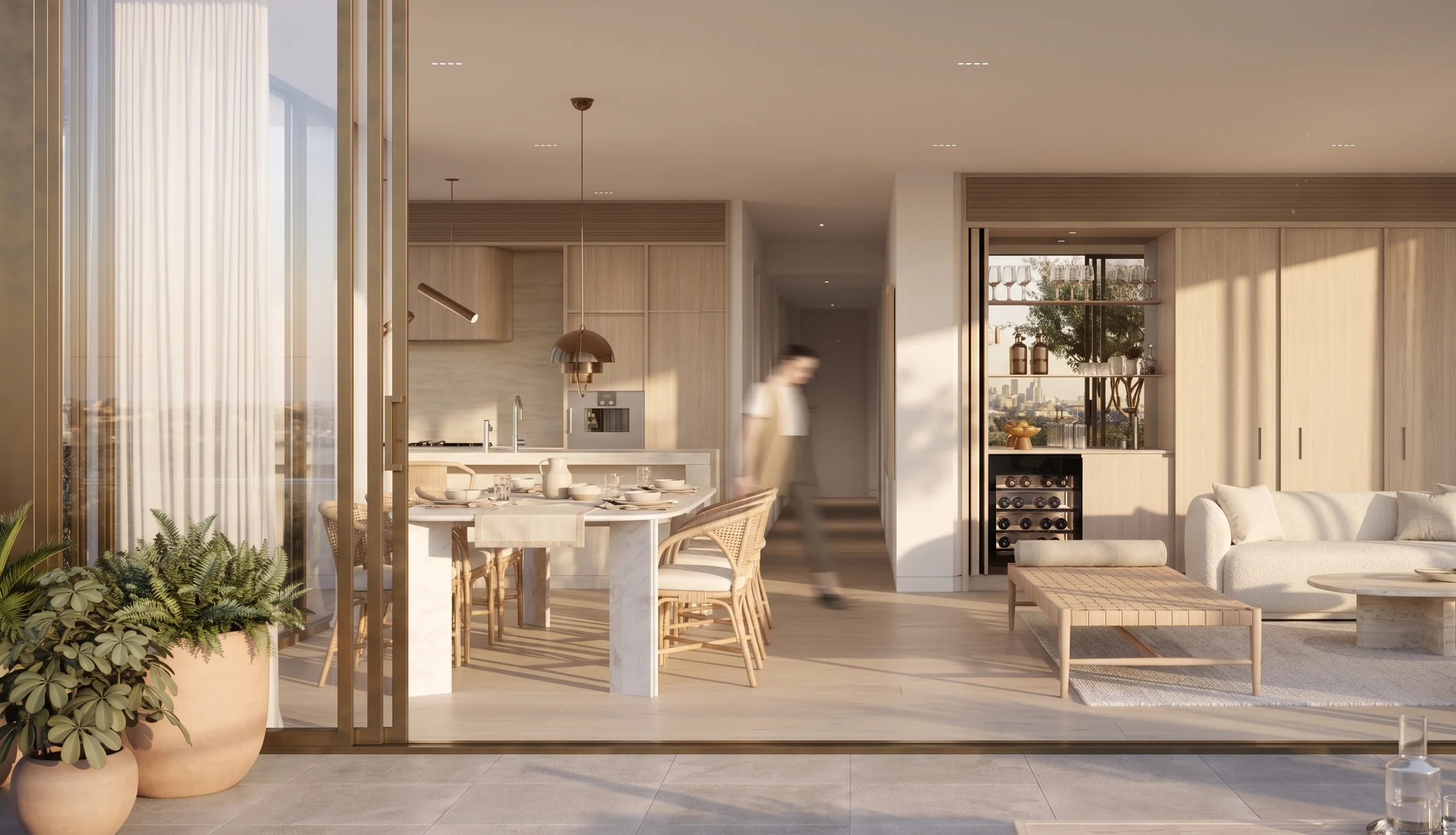 Modern interior amenity space in West Palm Beach